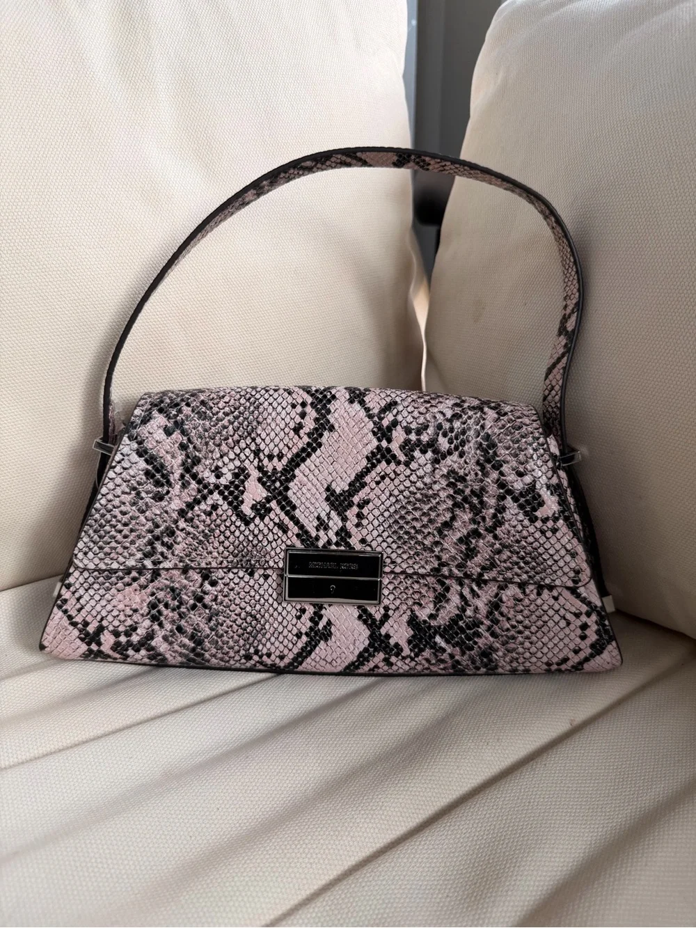 Michael Kors Ludlow Medium Snake-Embossed Leather Shoulder Bag